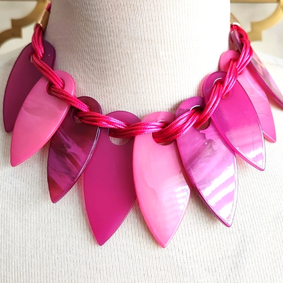 Pink Statement Necklace - Picture 7 of 10